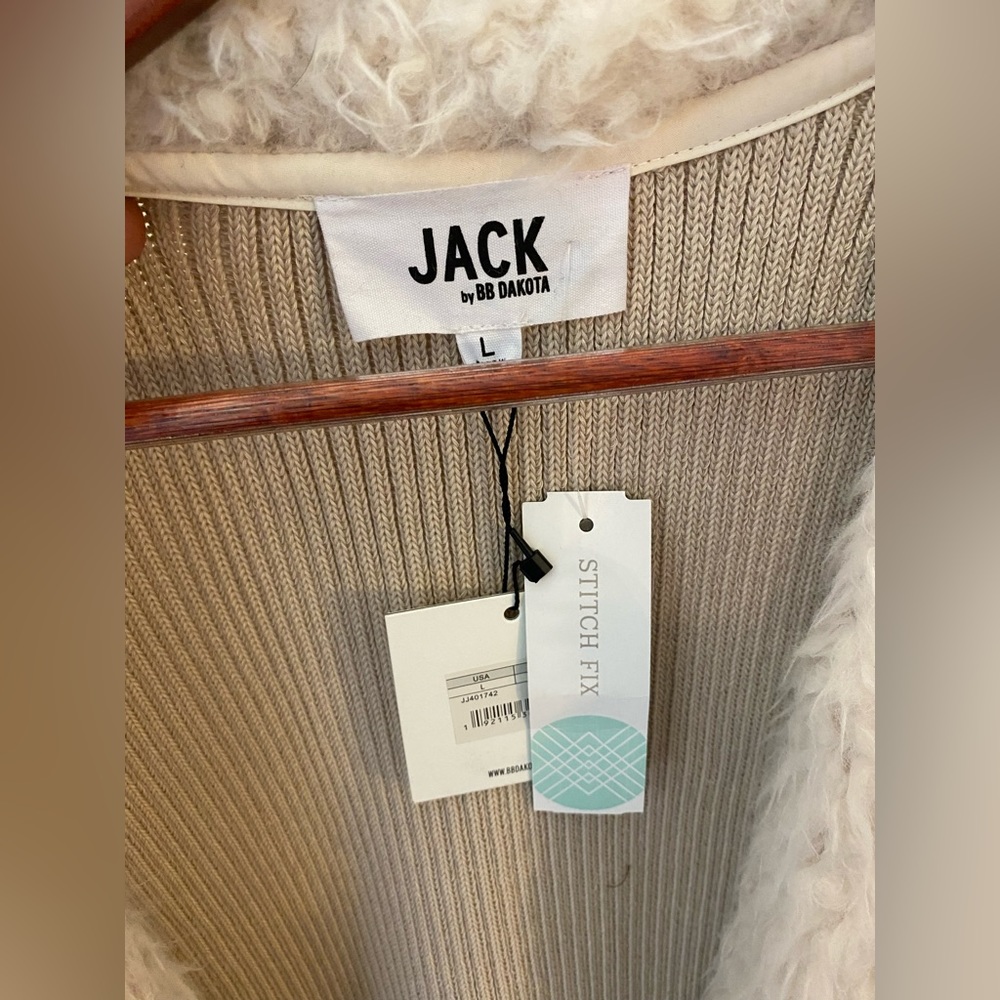 NWT Faux Suede/Faux Fur/Sweater Vest Jack by BB Dakota - Picture 4 of 4
